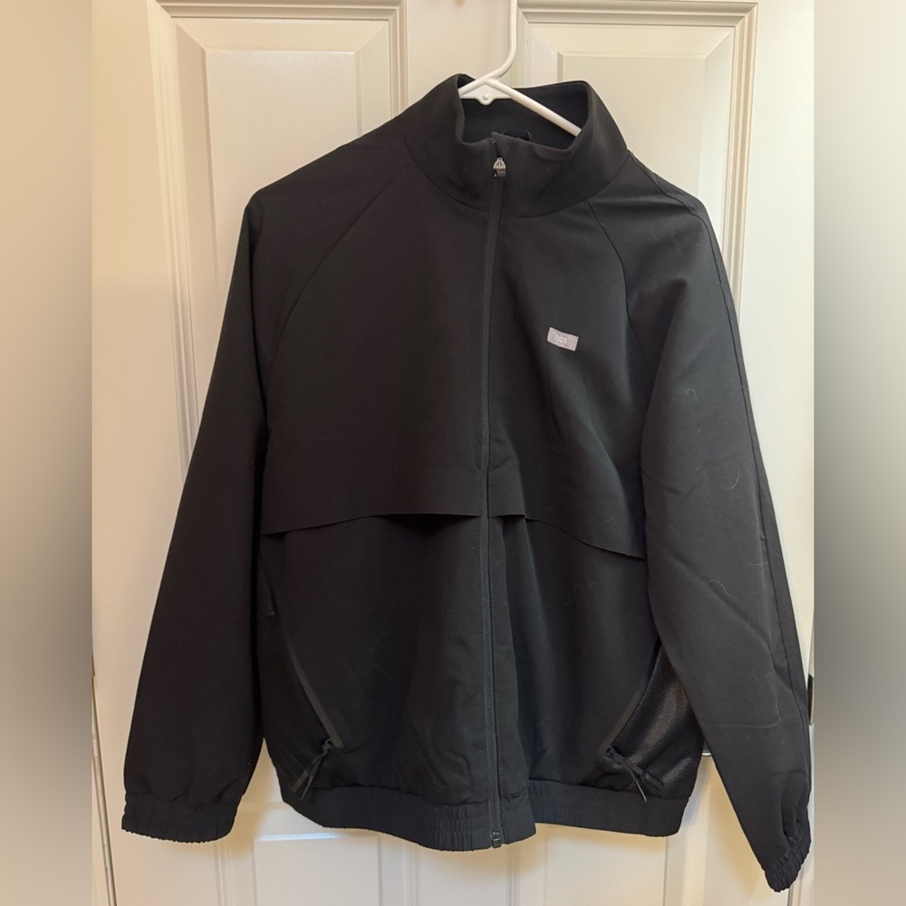 Figs Sydney Scrub Jacket Black